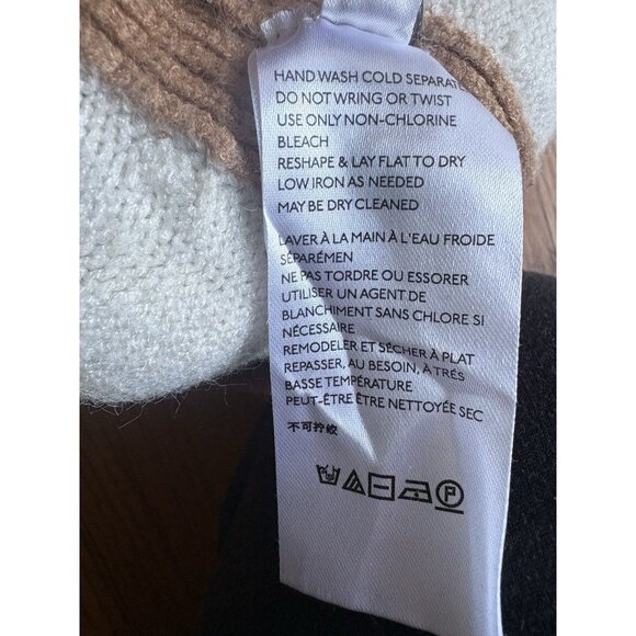 ANTHROPOLOGIE | Rebekah Tan And Cream Striped Tunic Sweater Size Small - Picture 3 of 5